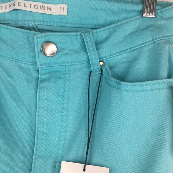 Tinseltown High Rise Juniors Skinny Jeans Sea Glass Size 11. NWT - Picture 9 of 13